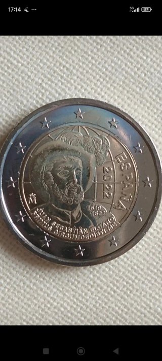Moneda 2 Euros España 2022 Juan Sebastián Elcano