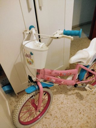 Bicicleta infantil rosa Toivisa 16 pulgadas