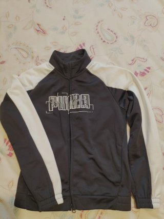 Chaqueta Chándal Puma Negra y Blanca