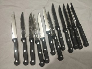 Set 12 Coltelli da Cucina Acciaio Inox
