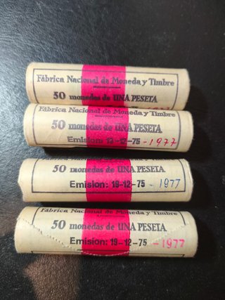 4 Cartuchos 1 Peseta FNMT Juan Carlos I