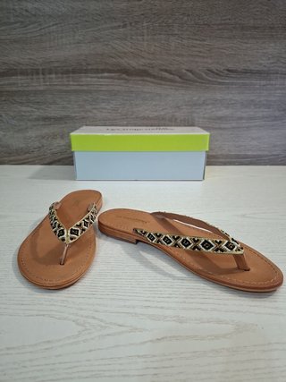 Sandalias Les Tropéziennes Helludy Marrón Dorado