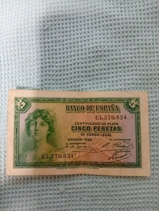 Billete 5 Pesetas Banco de España 1935