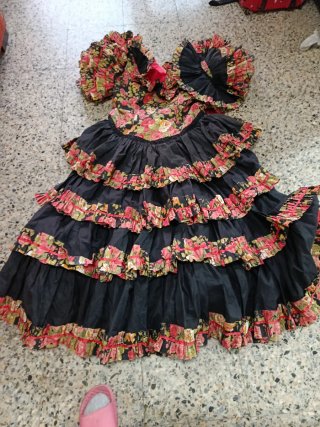 Vestido de flamenca bordado talla XXXL