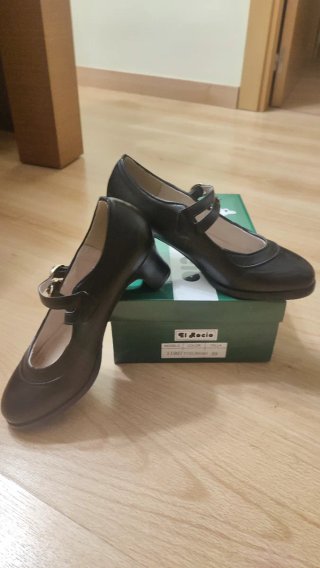 Zapatos de flamenca El Rocio negros talla 39
