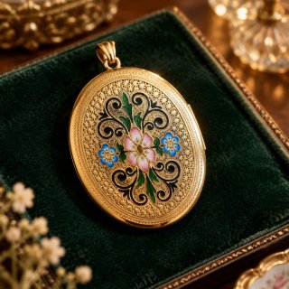Medallón Victoriano Oro 14K Ovalado
