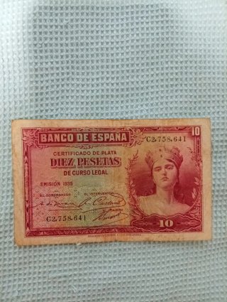 Billete 10 Pesetas 1935 Banco de España