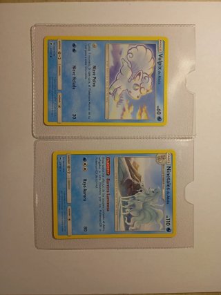 Cartas Pokémon Vulpix y Ninetales de Alola