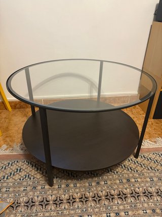 Mesa Centro Ikea Cristal y Metal