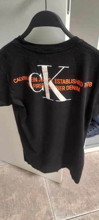Camiseta Calvin Klein Jeans Negra Talla XL