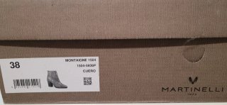 Botines Martinelli, color cuero. Talla 38