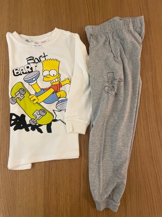 Pijama Bart Simpson Zara  Talla 6-7 ( 120cm)