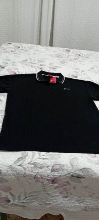Polo Slazenger Negro Talla XXL Nuevo