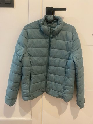 Chaquetón ligero niña color verde azulado