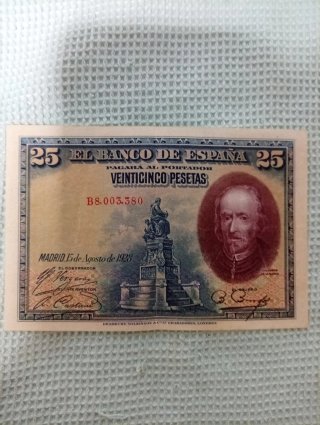 Billete 25 Pesetas 1928 Banco de España