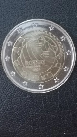 Moneda 2 Euros Conmemorativa Rotary Portugal 2026