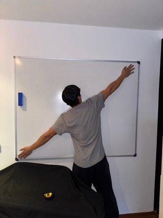 Pizarra blanca magnética 151 x 121 cm con borrador