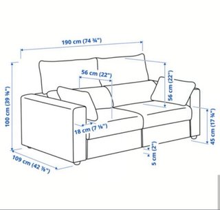 Divano EKILISTUNA Ikea 3 posti estensibile
