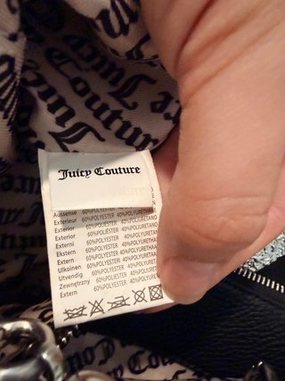 Bolso Juicy Couture Negro Terciopelo Premium