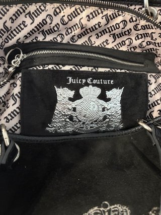 Bolso Juicy Couture Negro Terciopelo Premium
