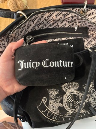 Bolso Juicy Couture Negro Terciopelo Premium