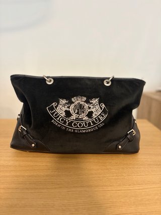 Bolso Juicy Couture Negro Terciopelo Premium