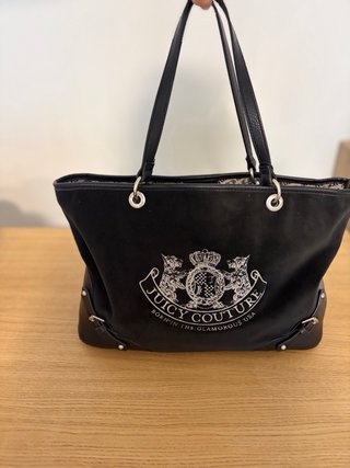 Bolso Juicy Couture Negro Terciopelo Premium