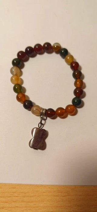 Pulsera piedras naturales multicolor oso
