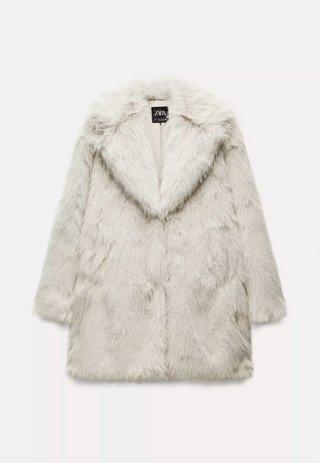 Abrigo de pelo Zara talla S