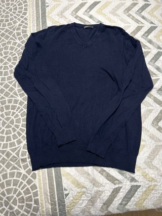 Jersey Azul Cuello de Pico Talla M