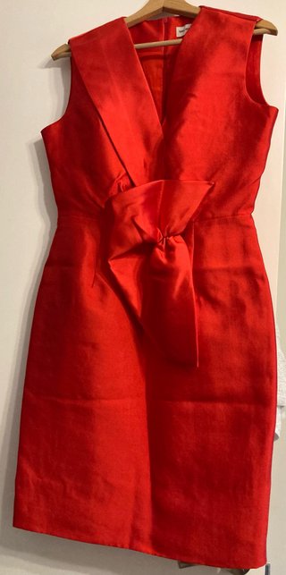 Vestido Rojo Fiesta Lazo