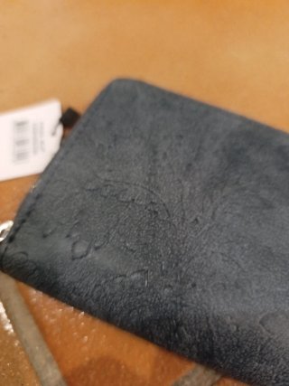 Monedero gris/azul con cremallera de Misako