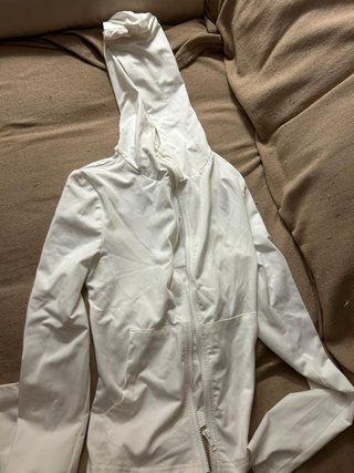 Sudadera Blanca con Cremallera Shein