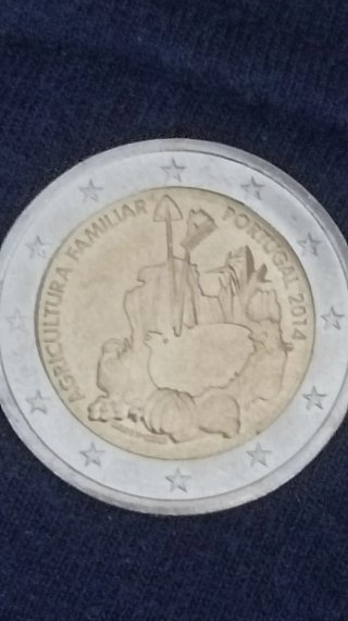 Moneda 2 Euros Portugal 2014 Agricultura Familiar