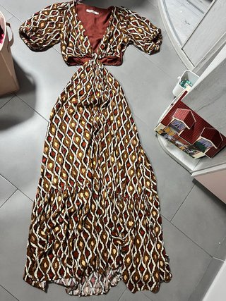 Vestido largo Silbon estampado precio original 100