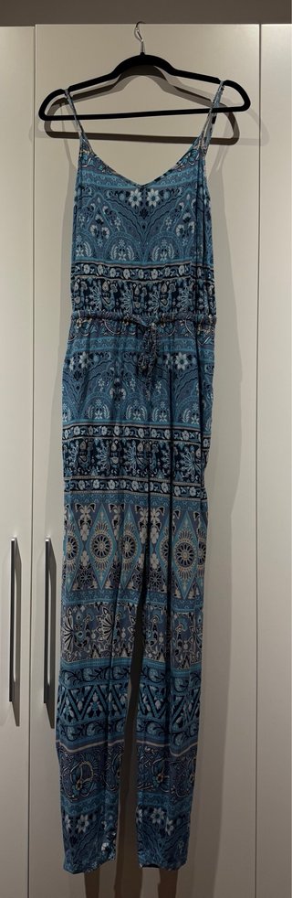 Mono largo estampado azul