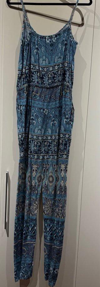 Mono largo estampado azul