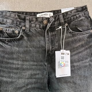 Pantalones Vaqueros Pull&Bear Negros Talla XS