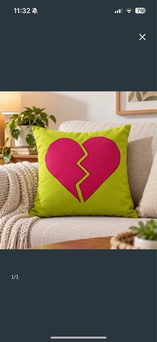 Cojín con Diseño de Corazón