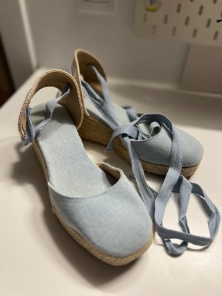 Sandalias de esparto Women'secret azul T.38