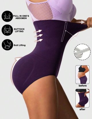 Braga Faja Cintura Alta Morada Talla 44
