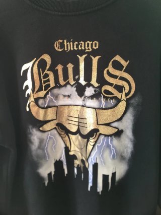 Sudadera Chicago Bulls Negra Vintage Talla M