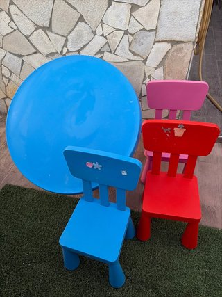 Conjunto mesa y sillas infantiles