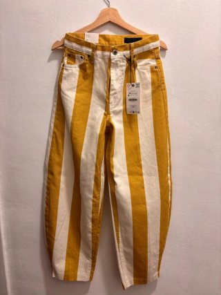 Pantalón Zara de Rayas Amarillo y Blanco