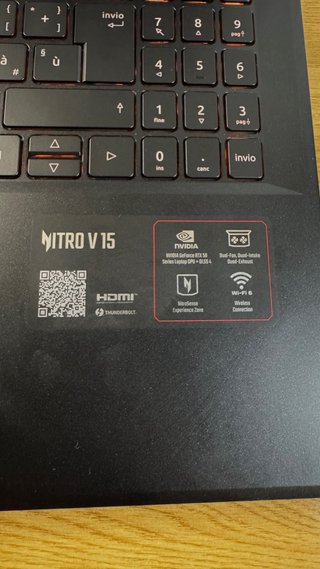 Acer Nitro V15 Intel Core i7. 5060. Nuovo