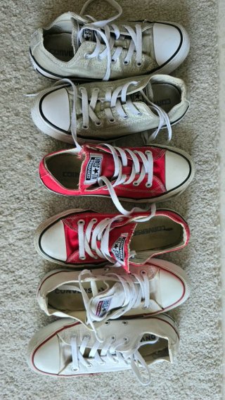 3 Pares de Zapatillas Converse Talla 35
