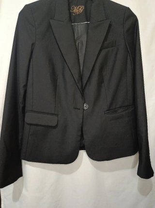 Americana Mango Talla 40 Negra