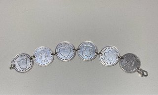 Pulsera de monedas de plata de Tous