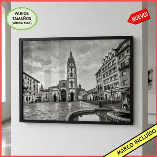 Cuadro Plaza de la Catedral Poster Oviedo