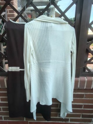 Vestido de fiesta marrón y negro